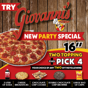 16 inch Pick 4 Special
